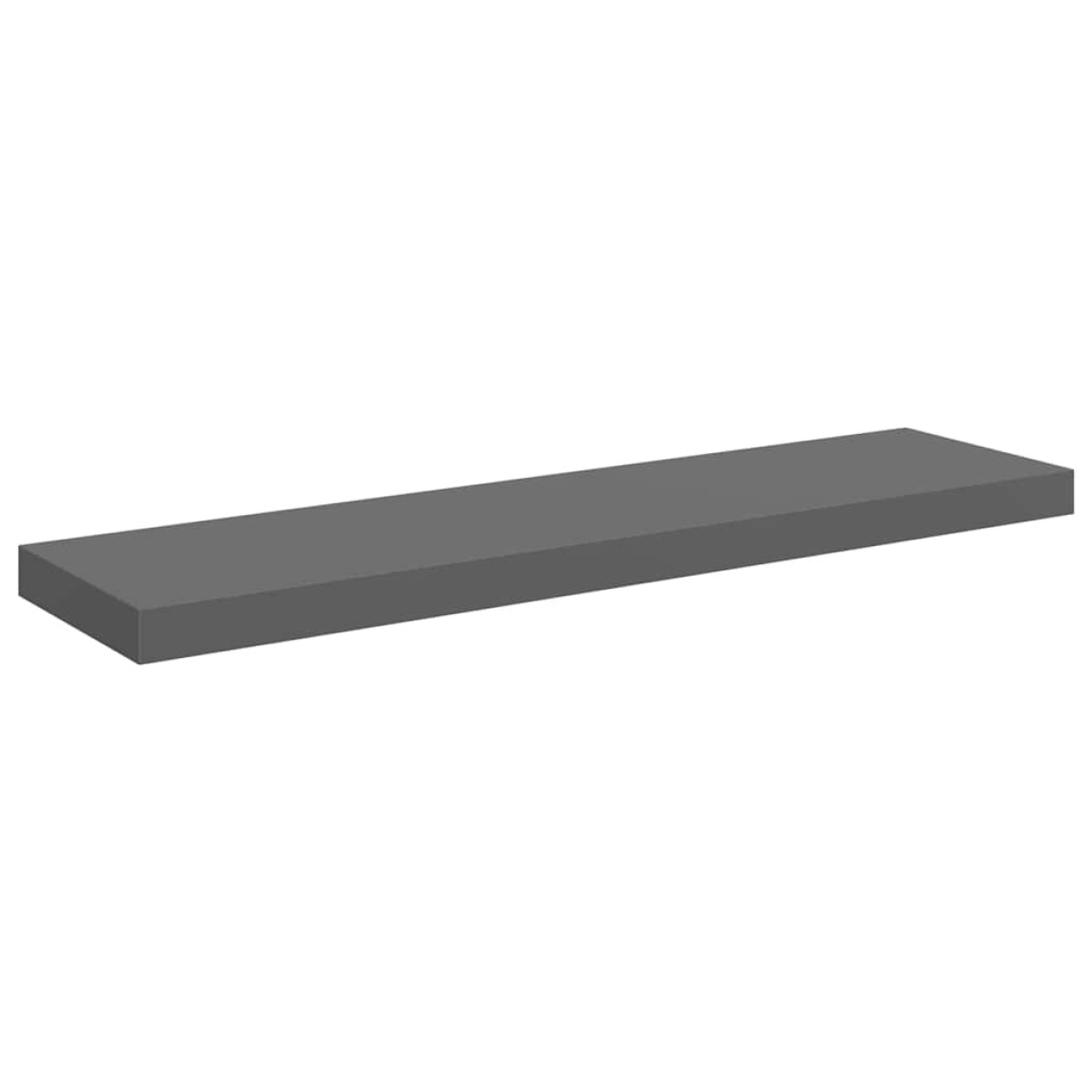 vidaXL Ράφι Τοίχου Γυαλιστερό Γκρι 90 x 23,5 x 3,8 εκ. MDF