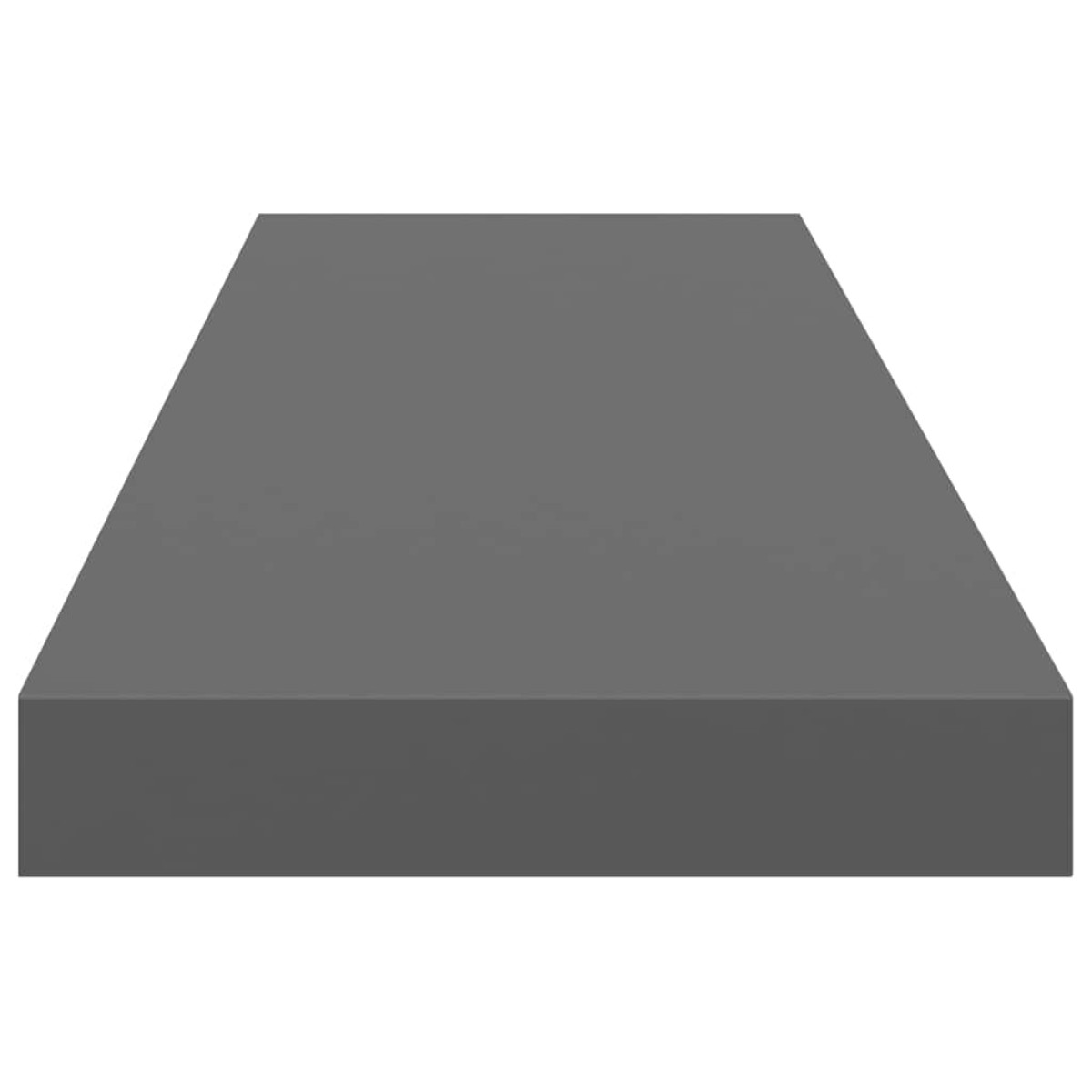 vidaXL Ράφι Τοίχου Γυαλιστερό Γκρι 90 x 23,5 x 3,8 εκ. MDF