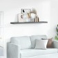 vidaXL Ράφι Τοίχου Γυαλιστερό Γκρι 120x23,5x3,8 εκ. MDF