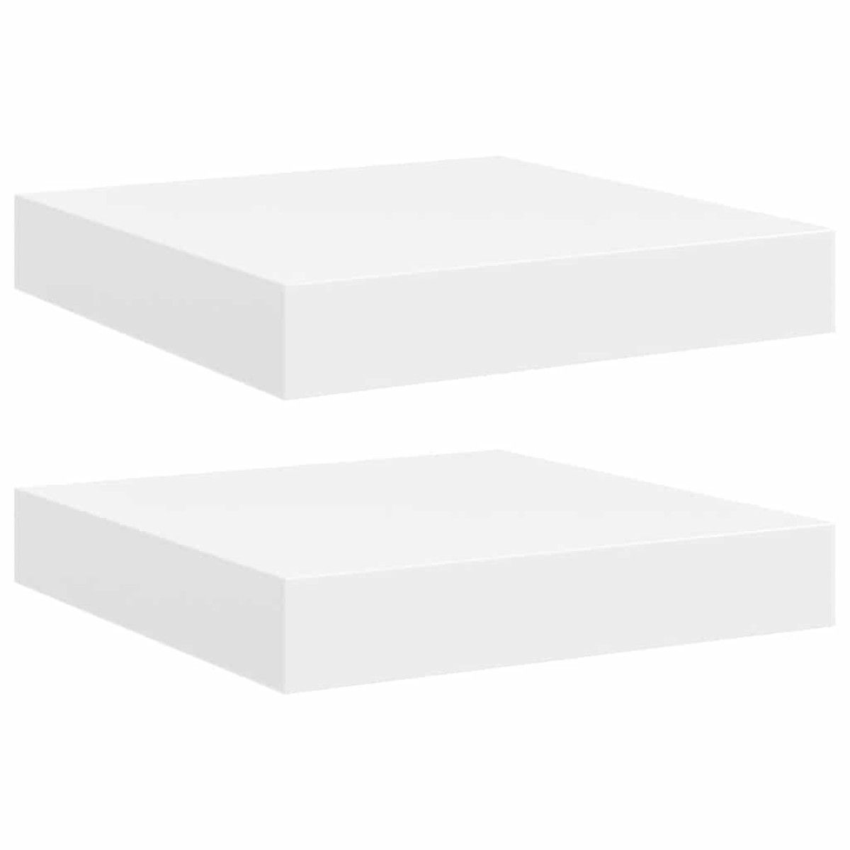 vidaXL Ράφια Τοίχου 2 τεμ. Άσπρα 23x23,5x3,8 εκ. MDF