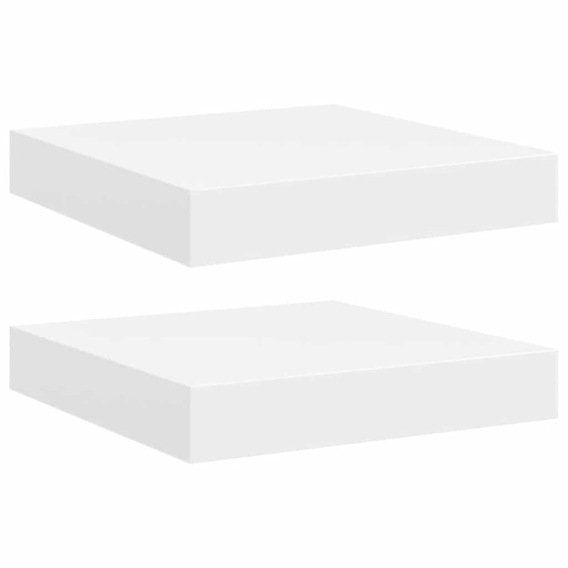 vidaXL Ράφια Τοίχου 2 τεμ. Άσπρα 23x23,5x3,8 εκ. MDF