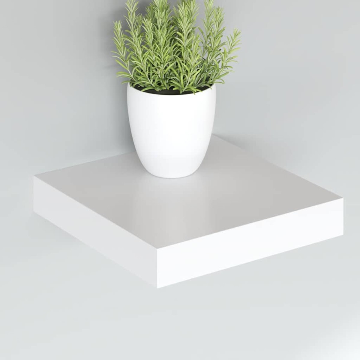 vidaXL Ράφια Τοίχου 2 τεμ. Άσπρα 23x23,5x3,8 εκ. MDF