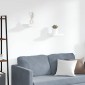 vidaXL Ράφια Τοίχου 2 τεμ. Άσπρα 23x23,5x3,8 εκ. MDF