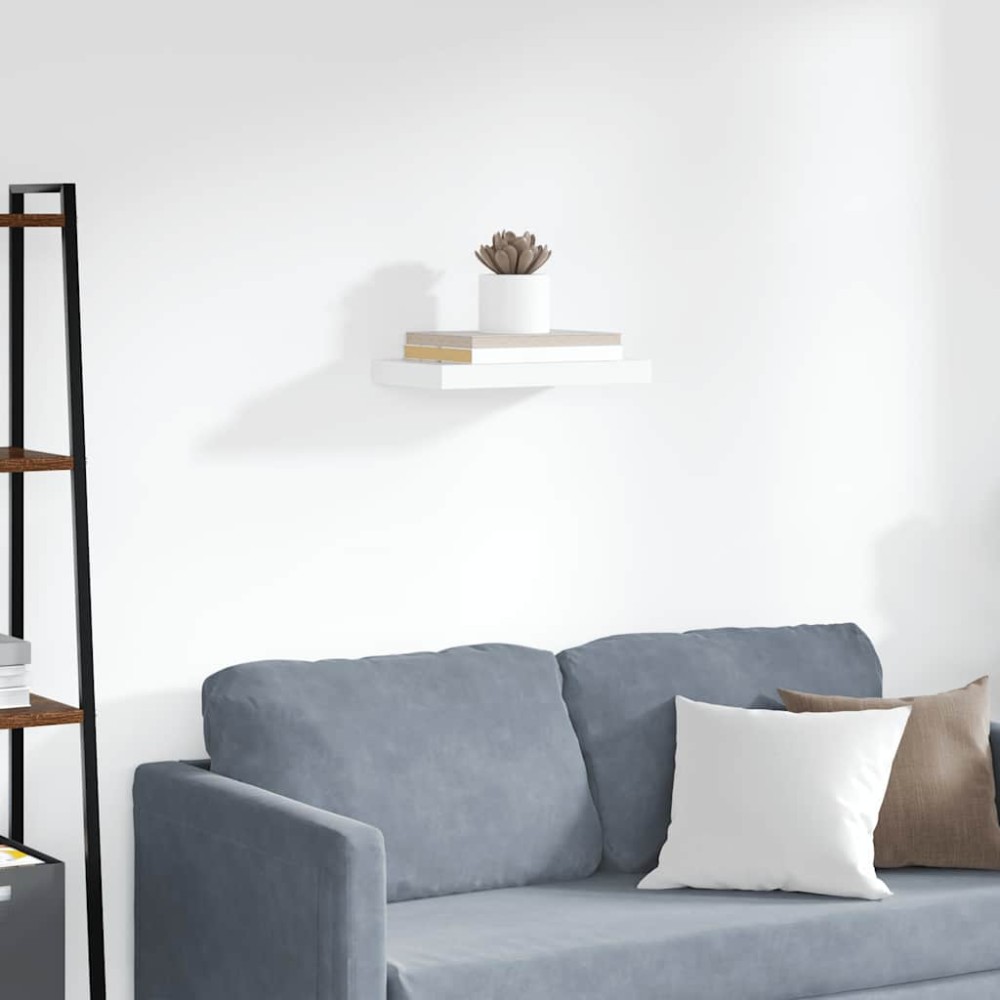 vidaXL Ράφι Τοίχου Άσπρο 40x23,5x3,8 εκ. MDF