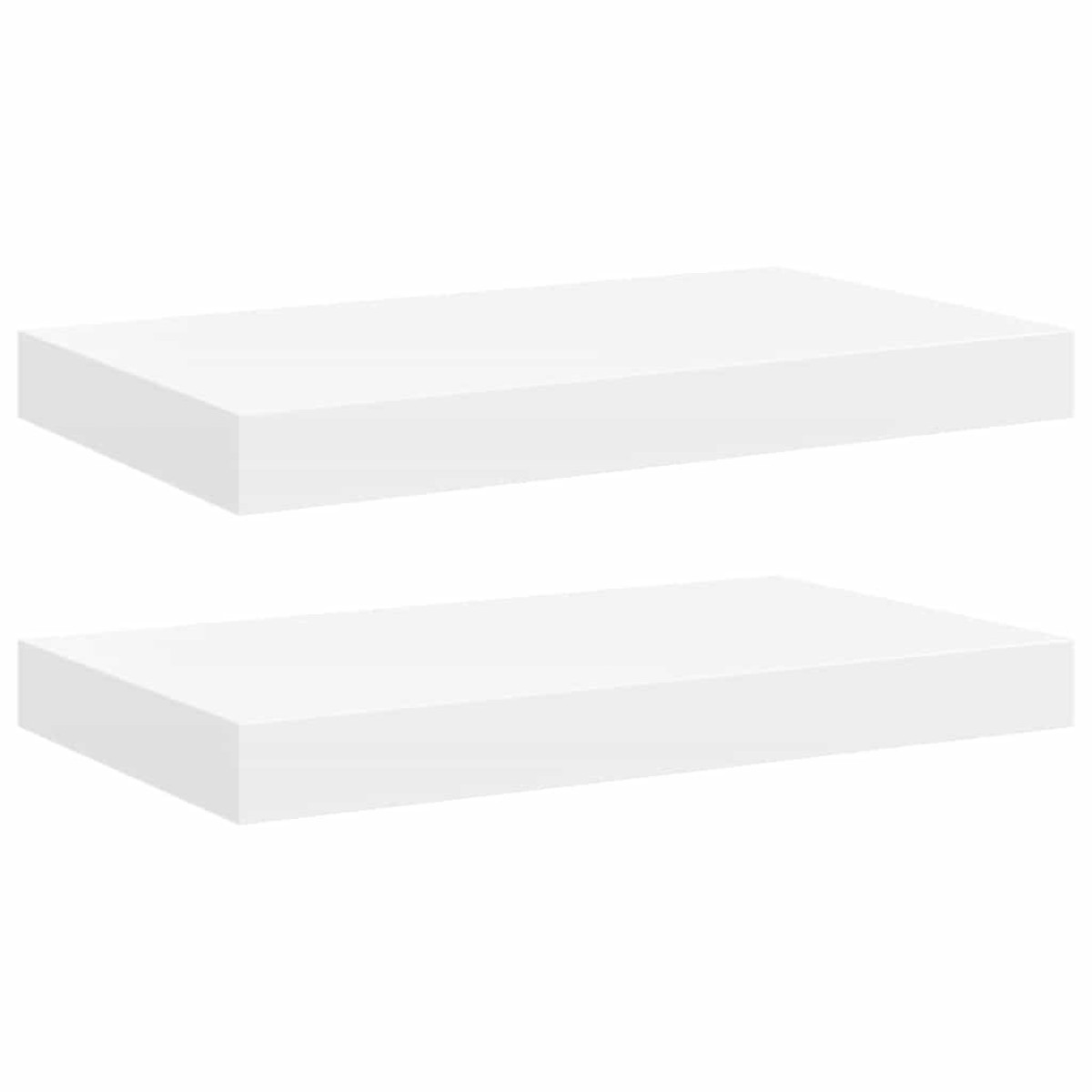 vidaXL Ράφια Τοίχου 2 τεμ. Άσπρα 40x23x3,8 εκ. MDF