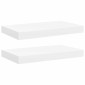 vidaXL Ράφια Τοίχου 2 τεμ. Άσπρα 40x23x3,8 εκ. MDF