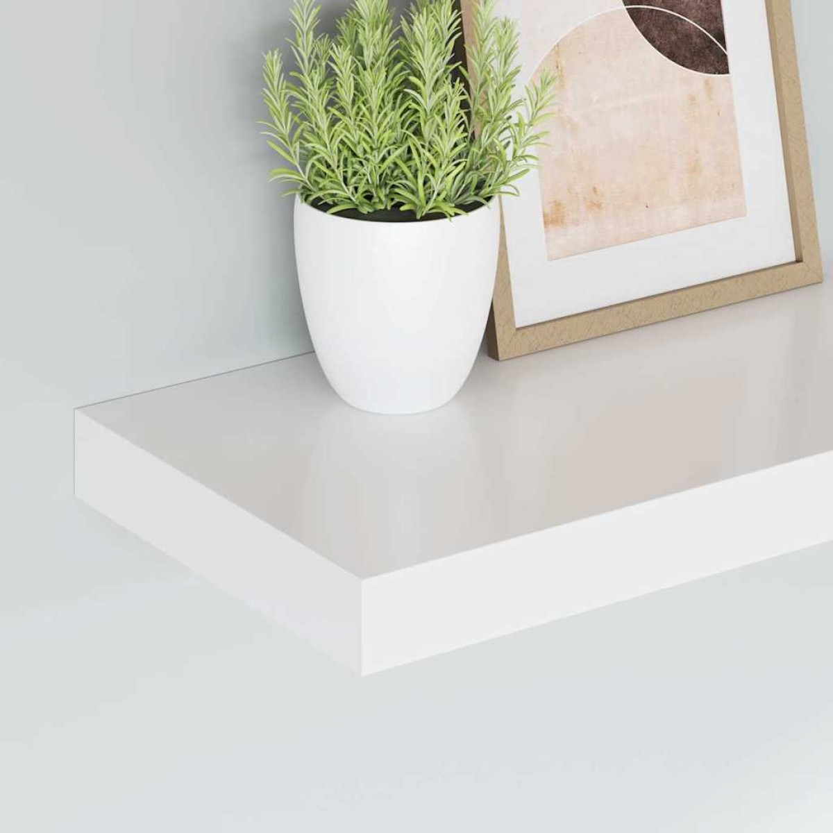 vidaXL Ράφια Τοίχου 2 τεμ. Άσπρα 40x23x3,8 εκ. MDF