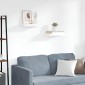 vidaXL Ράφια Τοίχου 2 τεμ. Άσπρα 40x23x3,8 εκ. MDF