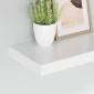 vidaXL Ράφια Τοίχου 4 τεμ. Άσπρα 40x23x3,8 εκ. MDF