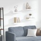 vidaXL Ράφια Τοίχου 4 τεμ. Άσπρα 40x23x3,8 εκ. MDF