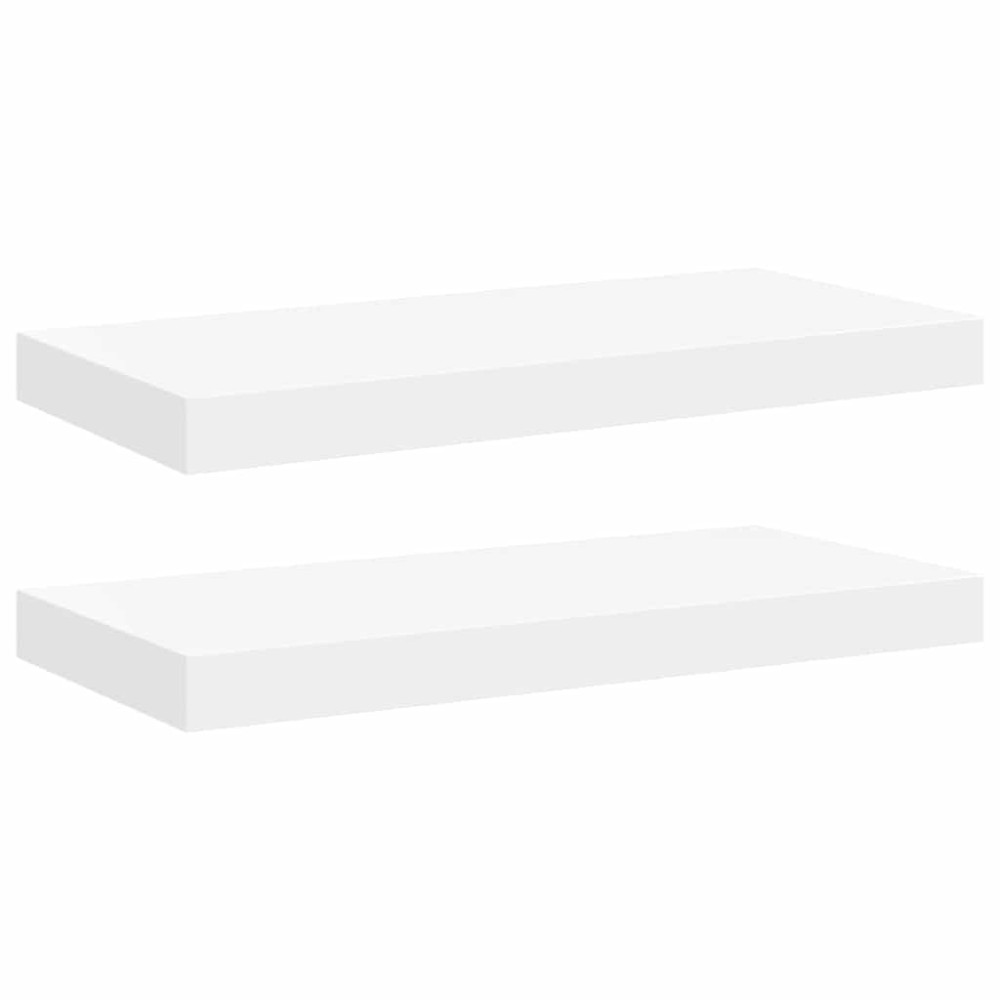vidaXL Ράφια Τοίχου 2 τεμ. Άσπρα 50x23,5x3,8 εκ. MDF