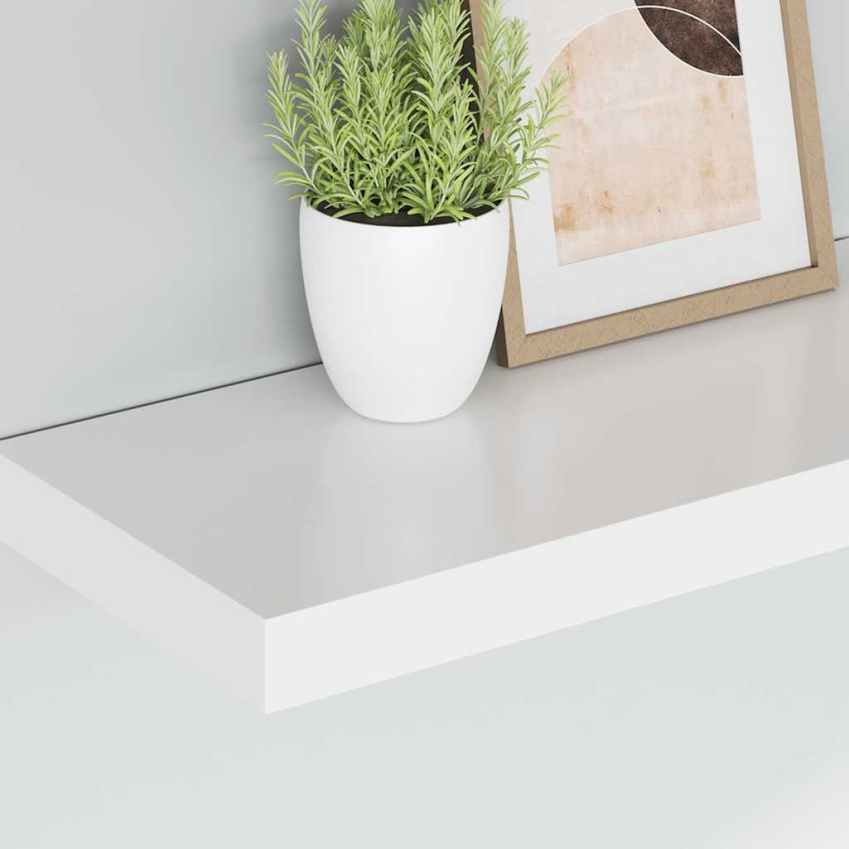 vidaXL Ράφια Τοίχου 2 τεμ. Άσπρα 50x23x3,8 εκ. MDF
