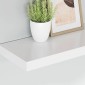 vidaXL Ράφια Τοίχου 4 τεμ. Λευκά 50 x 23 x 3,8 εκ. MDF