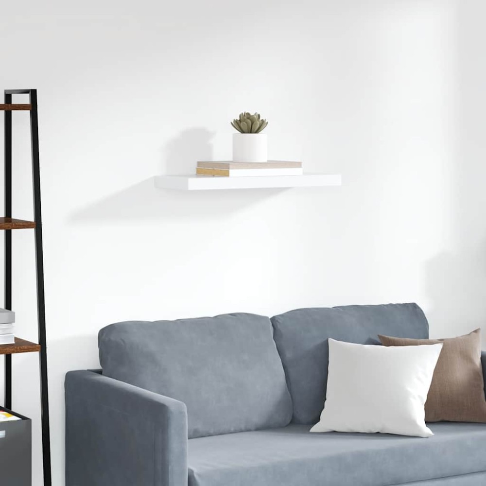 vidaXL Ράφι Τοίχου Άσπρο 60x23,5x3,8 εκ. MDF