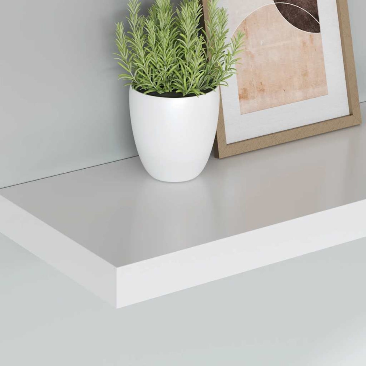 vidaXL Ράφι Τοίχου Άσπρο 60x23,5x3,8 εκ. MDF