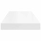 vidaXL Ράφι Τοίχου Άσπρο 60x23,5x3,8 εκ. MDF