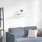 vidaXL Ράφι Τοίχου Άσπρο 60x23,5x3,8 εκ. MDF