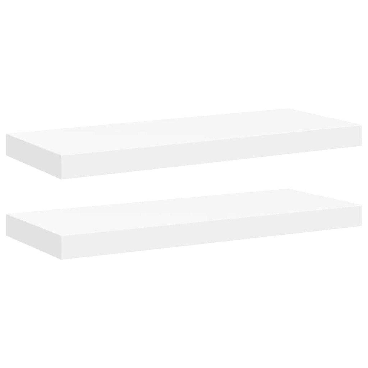 vidaXL Ράφια Τοίχου 2 τεμ. Άσπρα 60 x 23,5 x 3,8 εκ. MDF