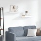 vidaXL Ράφια Τοίχου 2 τεμ. Άσπρα 60 x 23,5 x 3,8 εκ. MDF