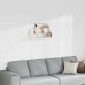 vidaXL Ράφι Τοίχου Άσπρο 80x23,5x3,8 εκ. από MDF