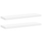 vidaXL Ράφια Τοίχου 2 τεμ. Άσπρα 80x23,5x3,8 εκ. MDF