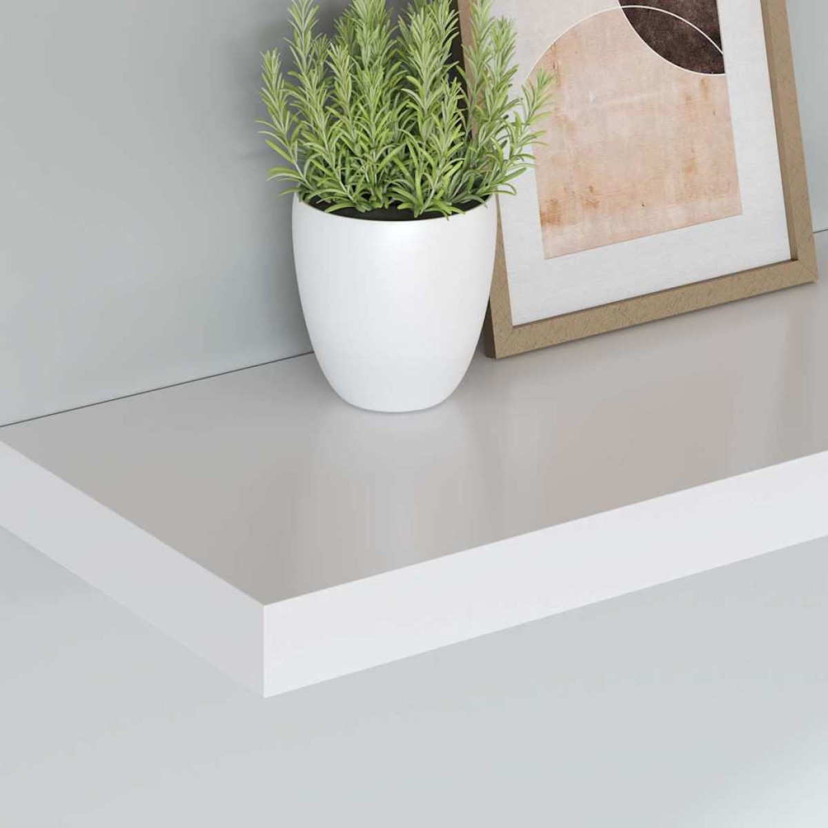 vidaXL Ράφι Τοίχου Άσπρο 90x23,5x3,8 εκ. MDF