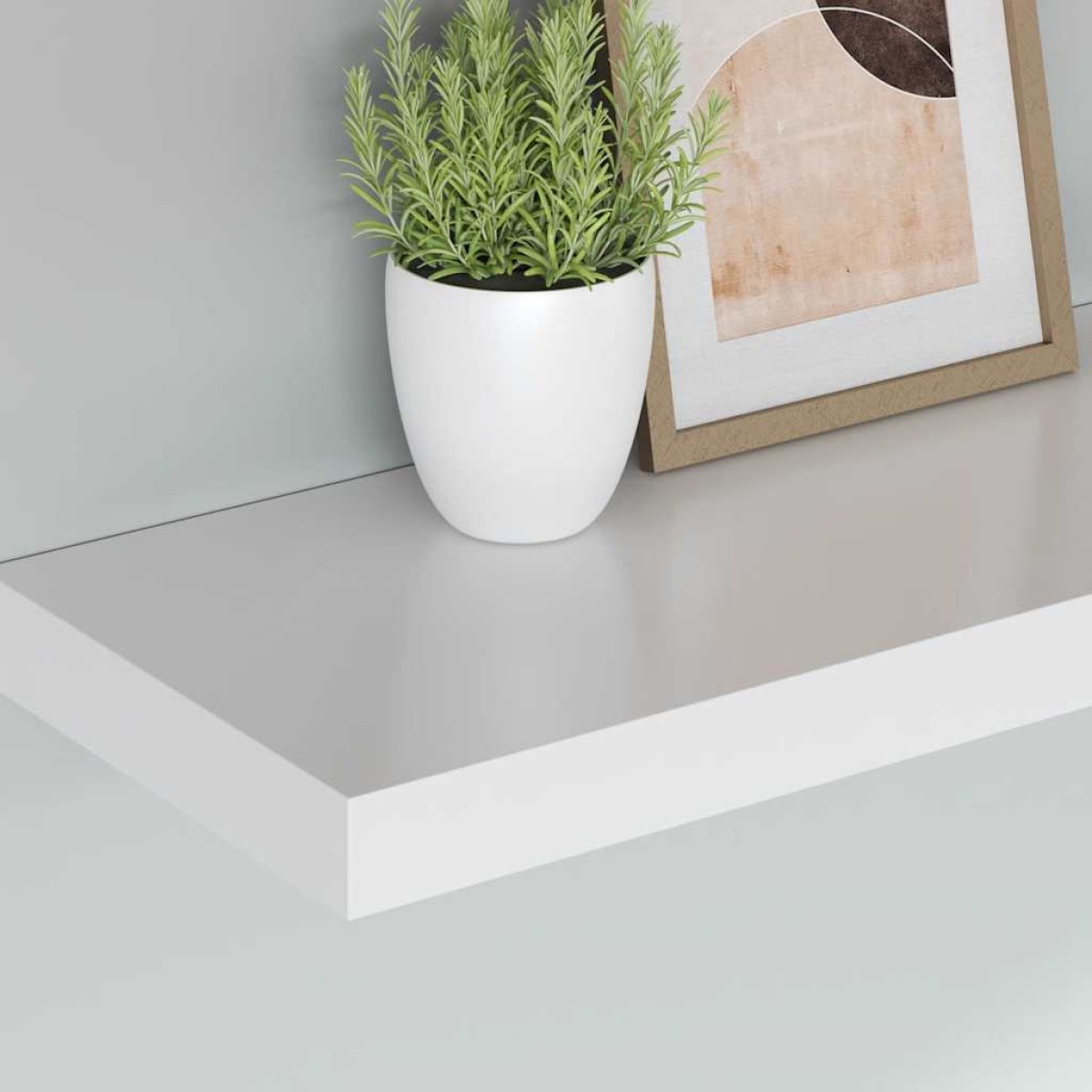 vidaXL Ράφια Τοίχου 4 τεμ. Άσπρα 90x23,5x3,8 εκ. MDF