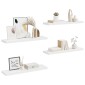 vidaXL Ράφια Τοίχου 4 τεμ. Άσπρα 90x23,5x3,8 εκ. MDF