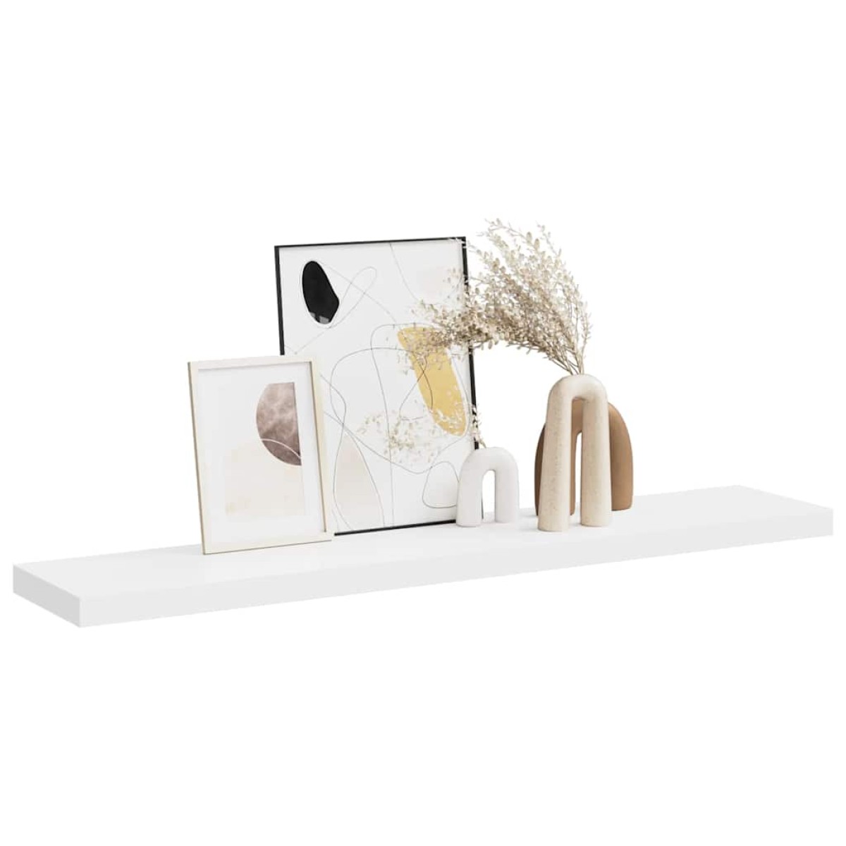 vidaXL Ράφι Τοίχου Άσπρο 120x23,5x3,8 εκ. MDF