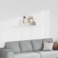 vidaXL Ράφι Τοίχου Άσπρο 120x23,5x3,8 εκ. MDF