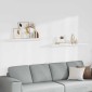 vidaXL Ράφια Τοίχου 2 τεμ. Άσπρα 120x23,5x3,8 εκ. MDF