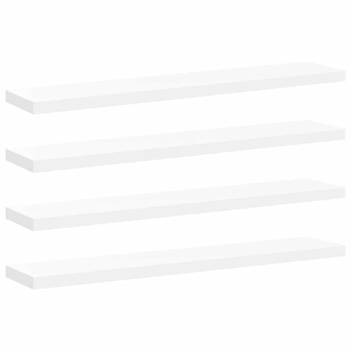 vidaXL Ράφια Τοίχου 4 τεμ. Άσπρα 120x23,5x3,8 εκ. MDF