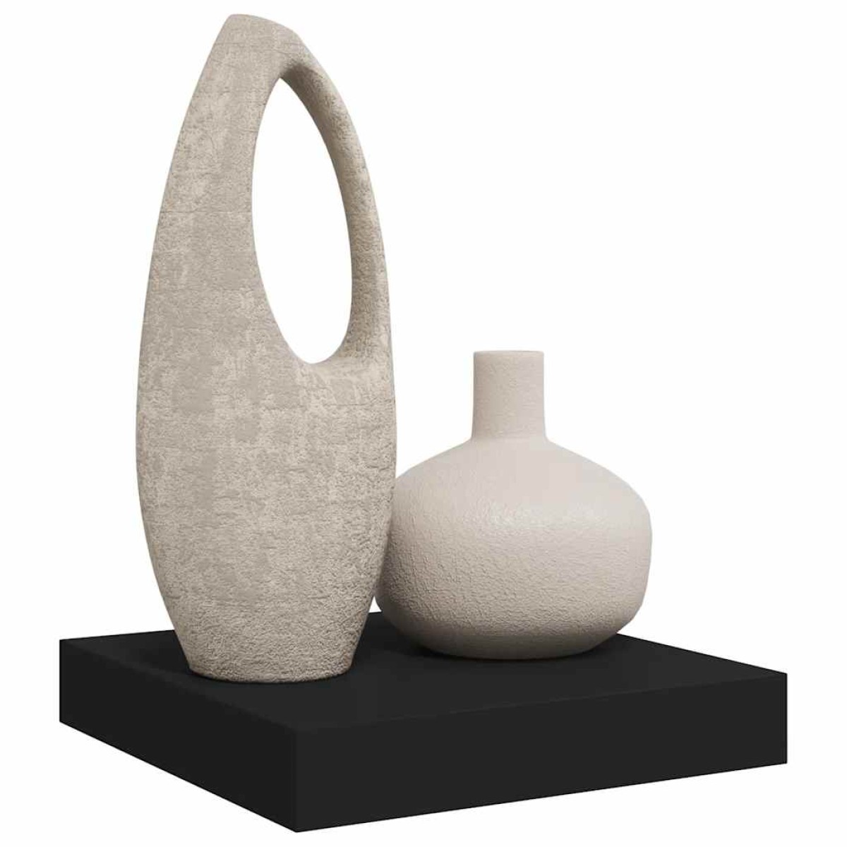 vidaXL Ράφι Τοίχου Μαύρο 23x23,5x3,8 εκ. MDF