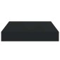 vidaXL Ράφια Τοίχου 2 τεμ. Μαύρα 23x23,5x3,8 εκ. MDF