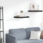 vidaXL Ράφι Τοίχου Μαύρο 50x23x3,8 εκ. MDF