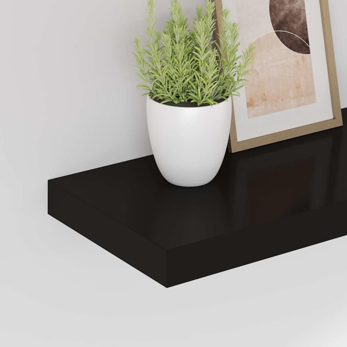 vidaXL Ράφια Τοίχου 4 τεμ. Μαύρα 50x23x3,8 εκ. MDF