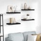 vidaXL Ράφια Τοίχου 4 τεμ. Μαύρα 50x23x3,8 εκ. MDF