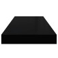vidaXL Ράφι Τοίχου Μαύρο 60 x 23,5 x 3,8 εκ. MDF