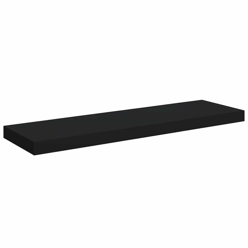 vidaXL Ράφι Τοίχου Μαύρο 80x23,5x3,8 εκ. MDF