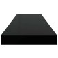 vidaXL Ράφι Τοίχου Μαύρο 80x23,5x3,8 εκ. MDF
