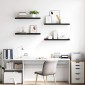 vidaXL Ράφια Τοίχου 4 τεμ. Μαύρα 80x23,5x3,8 εκ. MDF