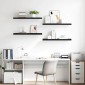 vidaXL Ράφια Τοίχου 4 τεμ. Μαύρα 90x23,5x3,8 εκ. MDF