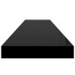 vidaXL Ράφι Τοίχου Μαύρο 120x23,5x3,8 εκ. MDF