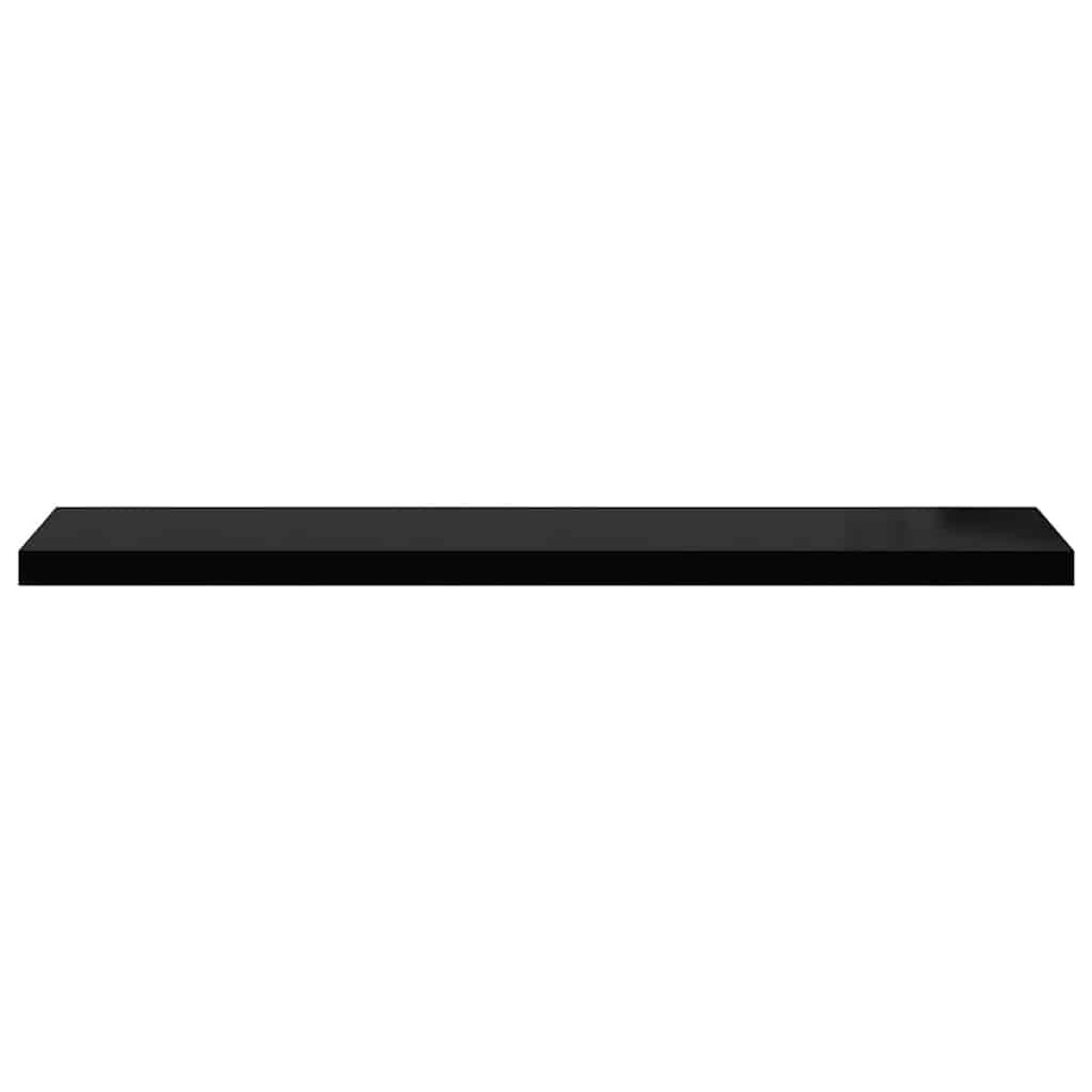 vidaXL Ράφια Τοίχου 2 τεμ. Μαύρα 120x23,5x3,8 εκ. MDF