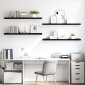 vidaXL Ράφια Τοίχου 4 τεμ. Μαύρα 120x23,5x3,8 εκ. MDF