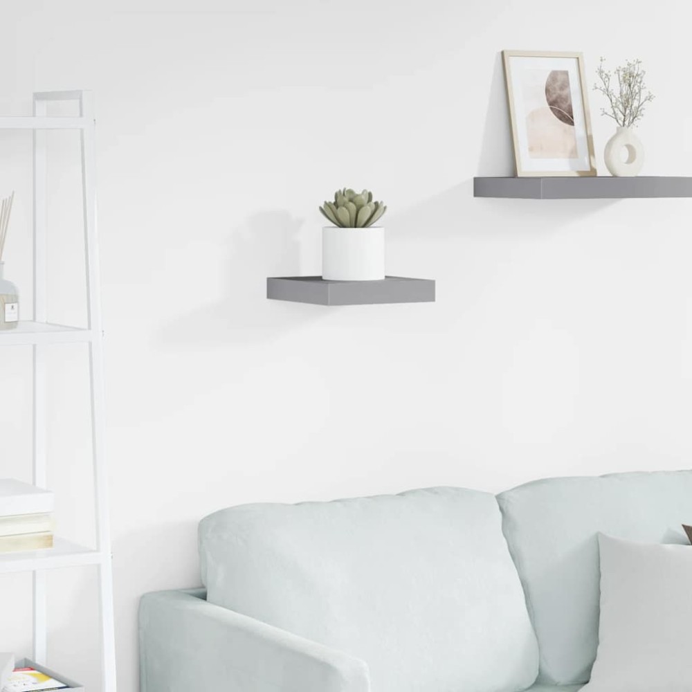 vidaXL Ράφι Τοίχου Γκρι 23x23,5x3,8 εκ. από MDF