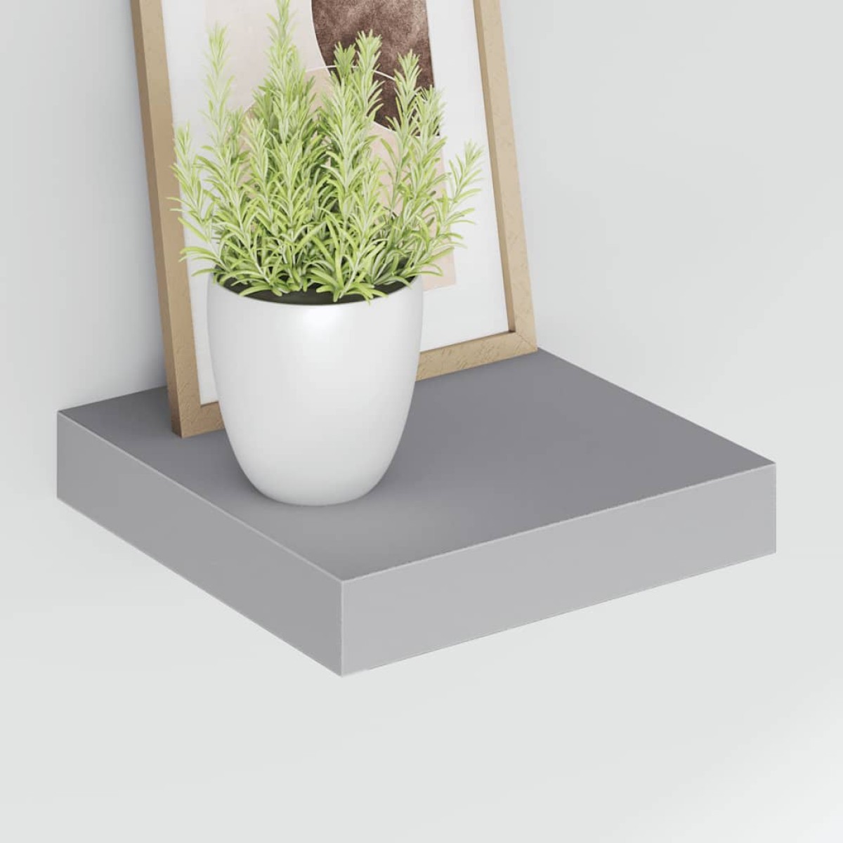 vidaXL Ράφι Τοίχου Γκρι 23x23,5x3,8 εκ. από MDF