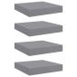 vidaXL Ράφια Τοίχου 4 τεμ. Γκρι 23x23,5x3,8 εκ. MDF