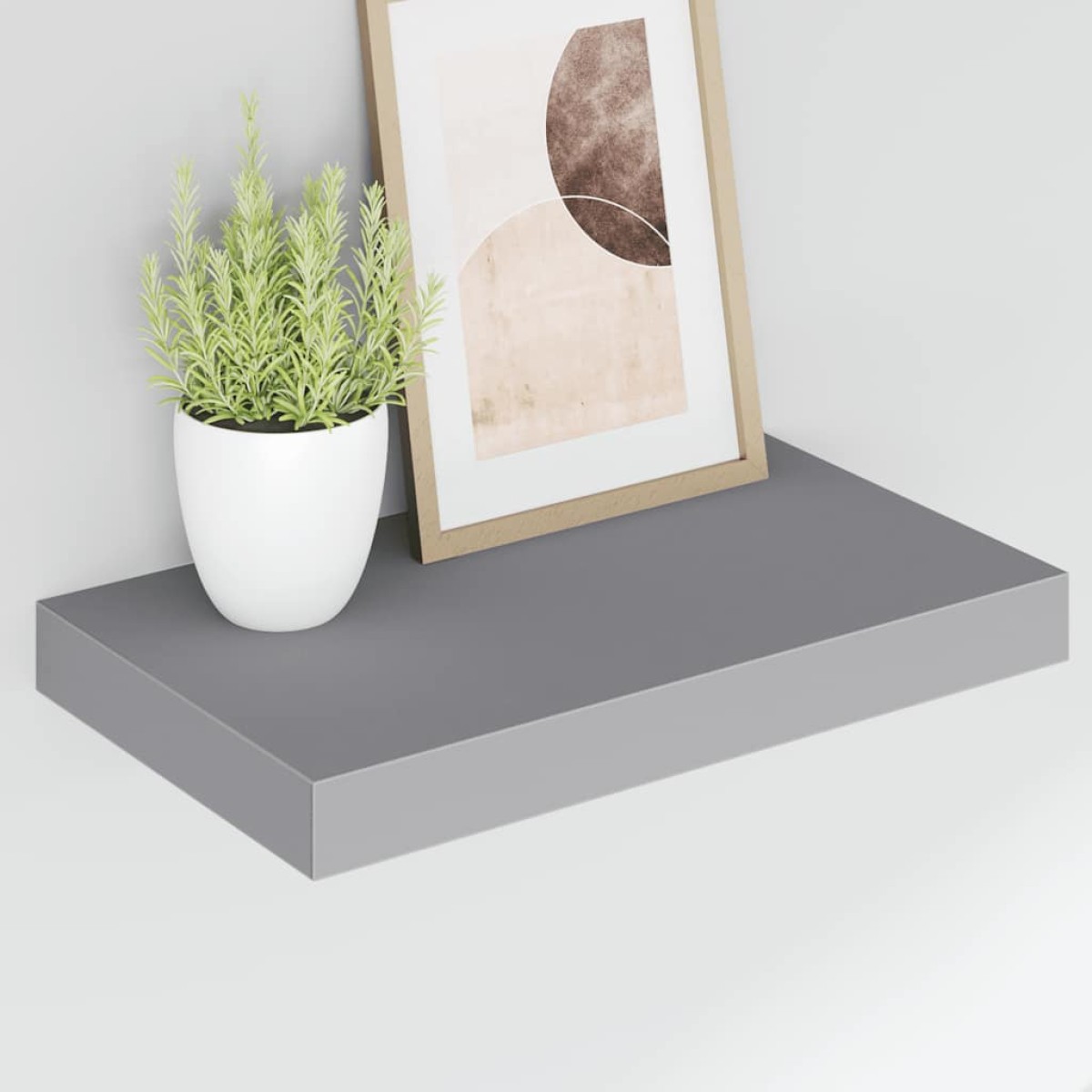 vidaXL Ράφια Τοίχου 2 τεμ. Γκρι 40x23x3,8 εκ. MDF