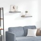 vidaXL Ράφια Τοίχου 2 τεμ. Γκρι 40x23x3,8 εκ. MDF